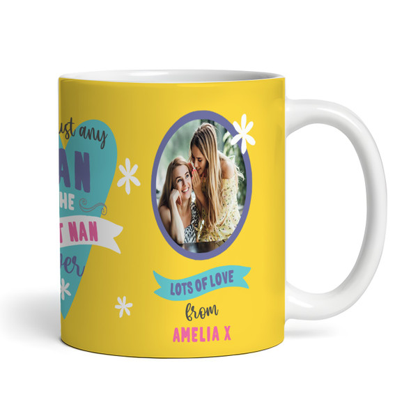 The Best Ever Nan Gift Photo Yellow Tea Coffee Personalised Mug
