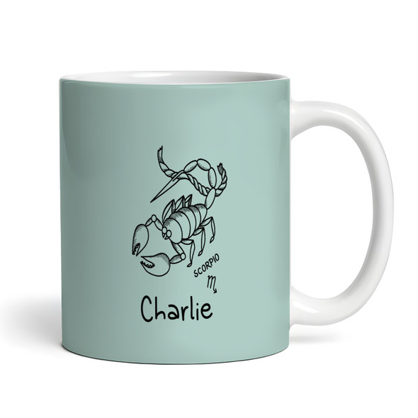 Scorpio Funny Zodiac Sign Description Green Tea Coffee Cup Gift Personalised Mug