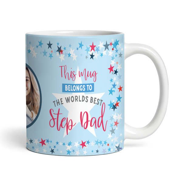 Worlds Best Step Dad Gift For Stepdad Star Photo Tea Coffee Cup Personalised Mug