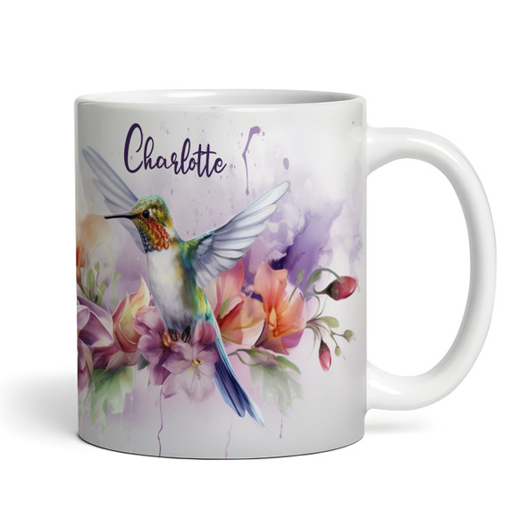 Stunning Floral Hummingbirds Name Tea Coffee Cup Custom Gift Personalised Mug