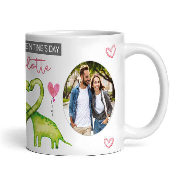 Cute Dinosaur Valentine's Gift For Husband For Wife Photo Personalised Mug
