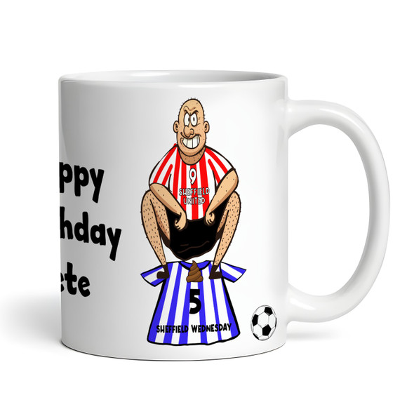 United Shitting On Wednesday Funny Football Gift Team Rivalry Personalised Mug