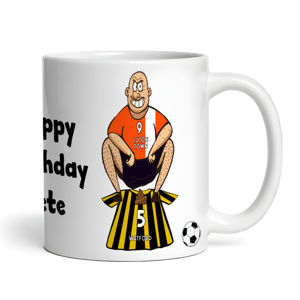 Luton Shitting On Watford Funny Football Gift Team Rivalry Personalised Mug