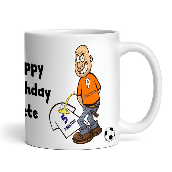 Blackpool Weeing On Preston Funny Football Gift Team Rivalry Personalised Mug