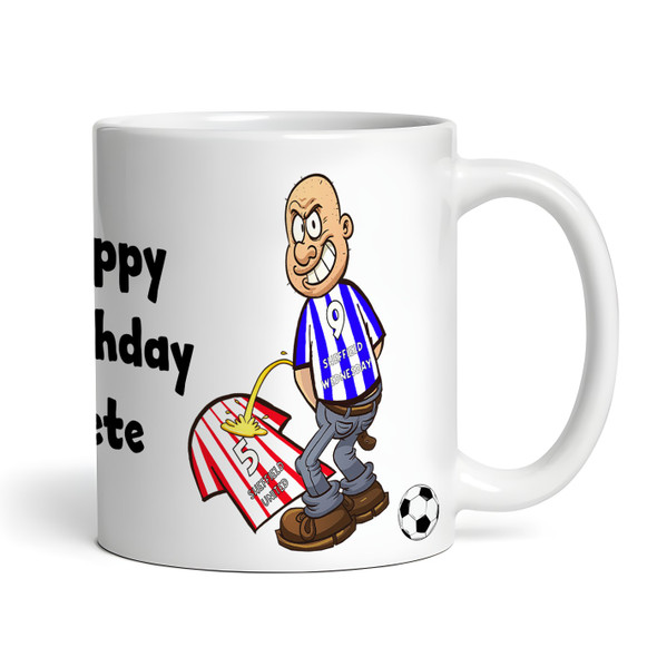 Wednesday Weeing On United Funny Football Gift Team Rivalry Personalised Mug