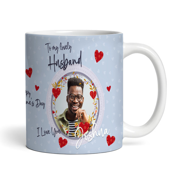 Gift For Husband Circle Love Hearts Photo Valentine's Day Gift Personalised Mug