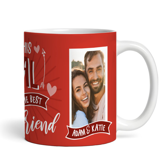 Red Photo Gift For Girlfriend Best Boyfriend Valentine's Day Personalised Mug