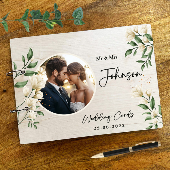 Watercolour Floral Photo Wedding Memories Keepsakes Wedding Card Keeper Book