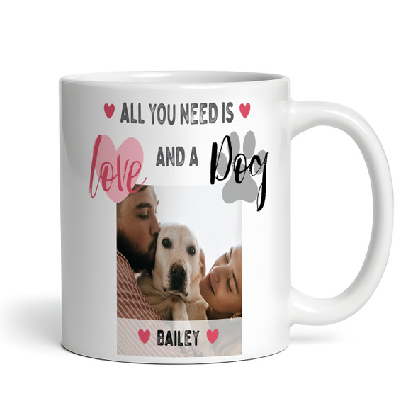 Gift For Dog Lover Love And A Dog Photo Coffee Tea Cup Personalised Mug