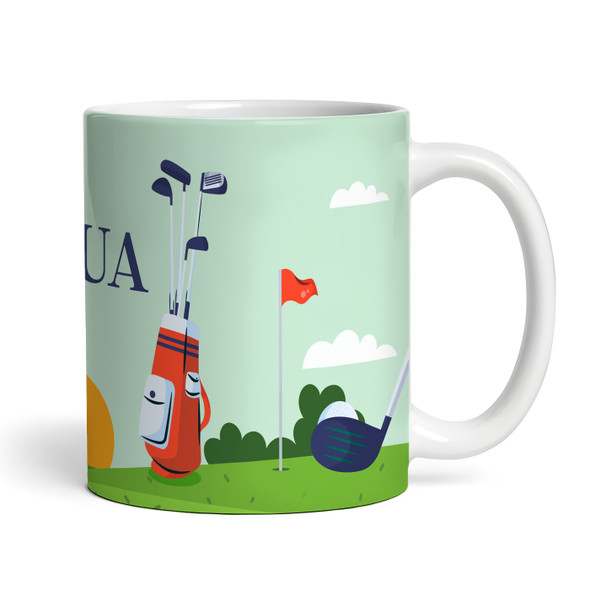 Golfer Golf Gift Scene Coffee Tea Cup Personalised Mug