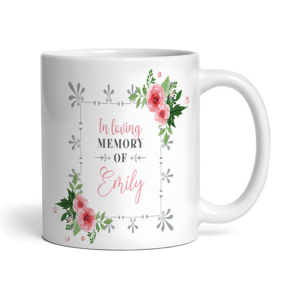 Memorial Sympathy Keepsake Gift Pink Flowers Photo Coffee Tea Personalised Mug