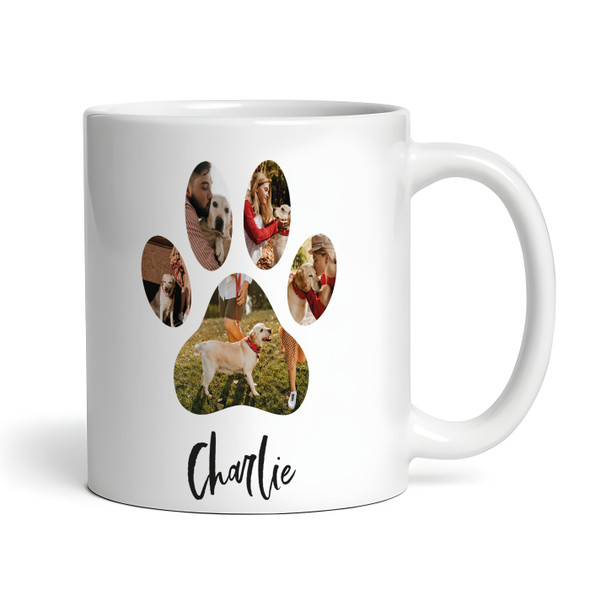 Pet Cat Dog Lover Gift Paw Print Photo White Coffee Tea Cup Personalised Mug