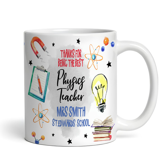 Physics Teacher Gift Thank You School Coffee Tea Cup Personalised Mug
