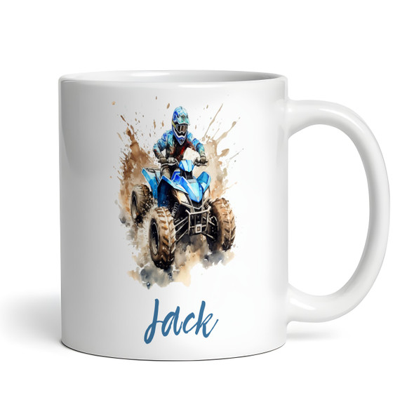 Quad Bike Gift Blue Paint Photo Coffee Tea Cup Personalised Mug