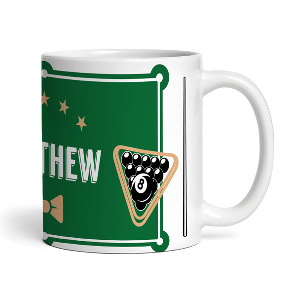 Snooker Pool Gift Table Green Coffee Tea Cup Personalised Mug