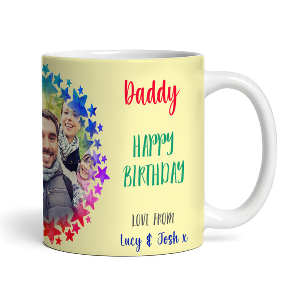 Star Daddy Photo Happy Birthday Gift Coffee Tea Cup Personalised Mug