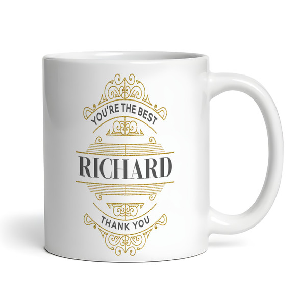 Thank You Gift Gold You're The Best Coffee Tea Cup Personalised Mug