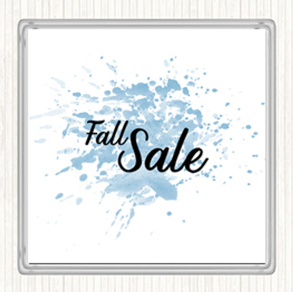 Blue White Fall Sale Inspirational Quote Coaster