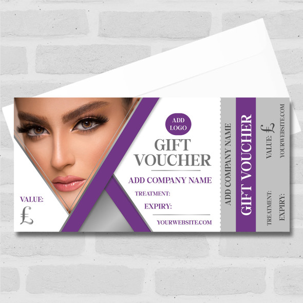 Make Up Beauty Spa Woman Aesthetics Eyebrows Lashes Business Gift Voucher