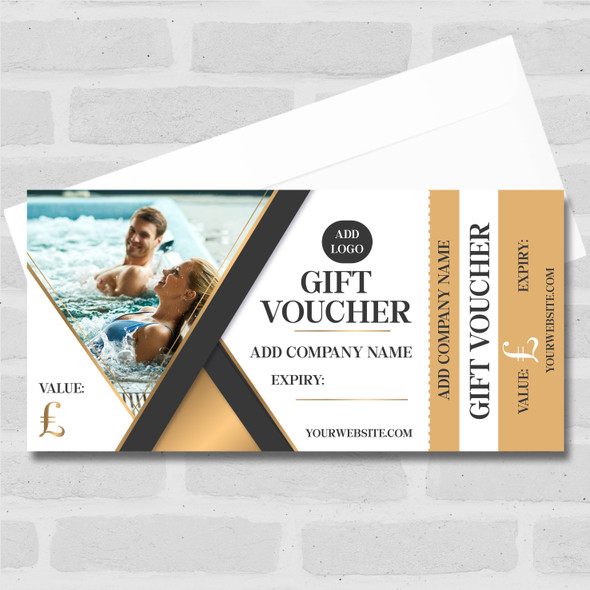 Swimming Pool Spa Gold Aesthetics Beauty Therapy Massage Business Gift Voucher