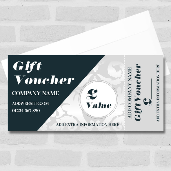 Any Details Any Business Silver Classic Perforated Business Gift Voucher