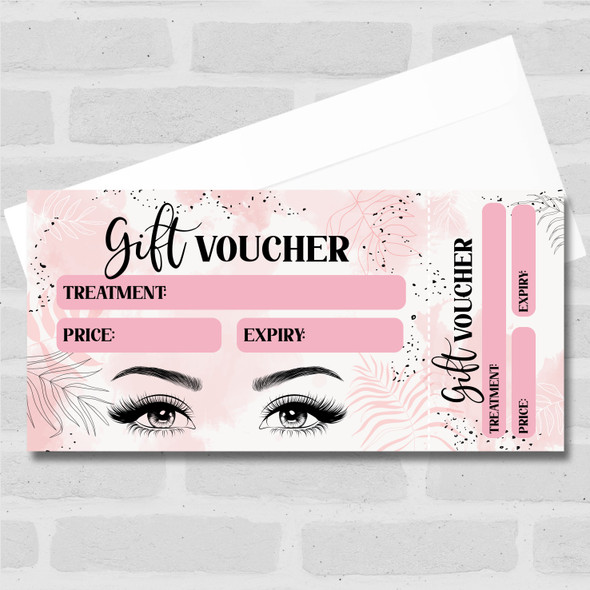 Make Up Eyes Eyebrow Face Pink Aesthetics Lashes Business Gift Voucher