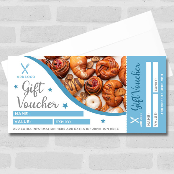 Bakery Blue Any Details Cake Maker Tea Room Café Business Gift Voucher