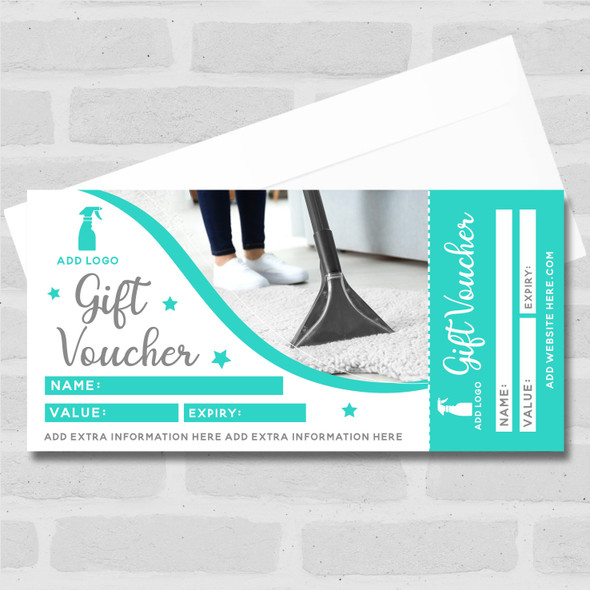 Carpet Cleaning Any Details Perforated Business Gift Voucher