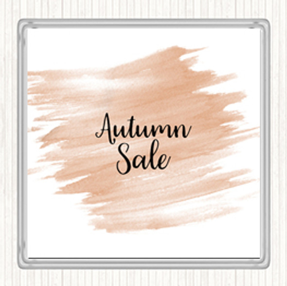 Watercolour Autumn Sale Quote Coaster