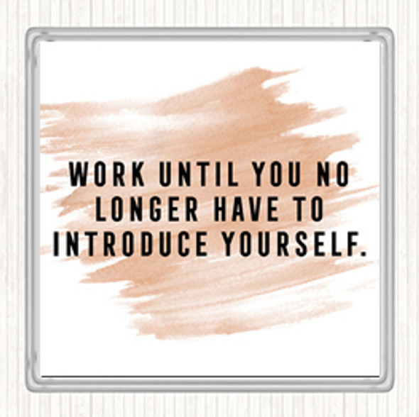 Watercolour Introduce Yourself Quote Coaster