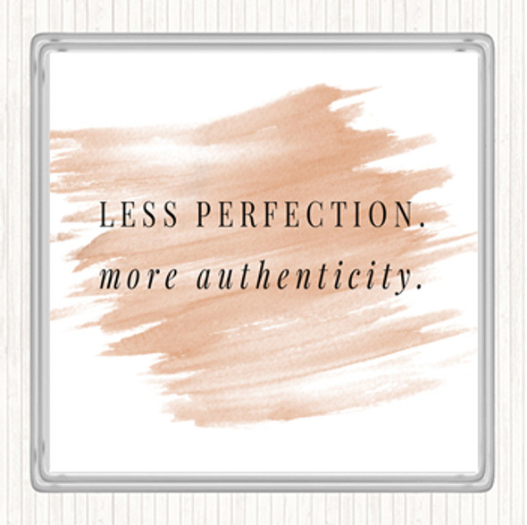 Watercolour Less Perfection Quote Coaster