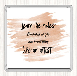 Watercolour Like A Pro Quote Coaster
