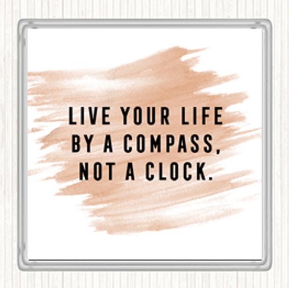 Watercolour Live Your Life Quote Coaster