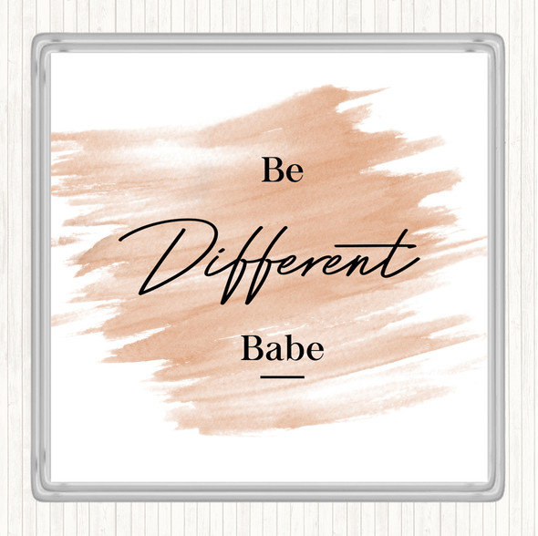 Watercolour Be Different Quote Coaster