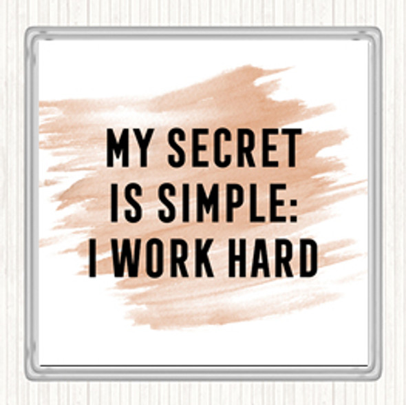Watercolour My Secret Quote Coaster