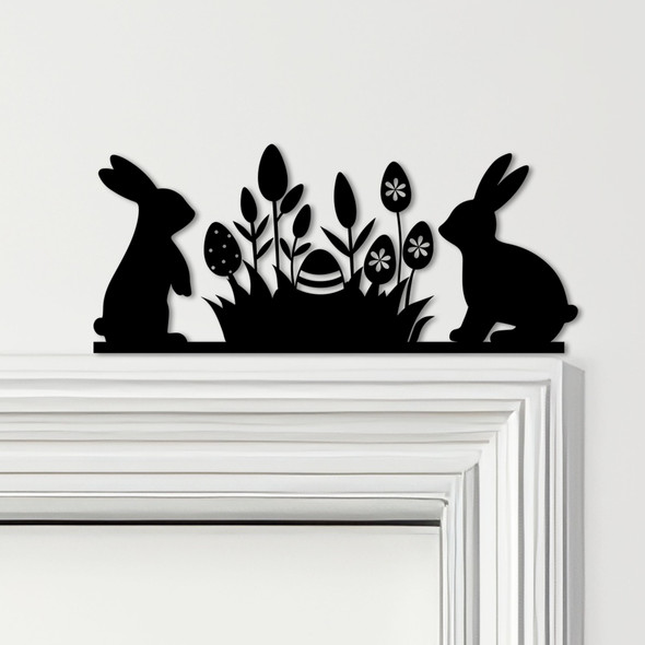 Door Topper Easter Decor Tulips Bunnies Various Colours Decorative Sign