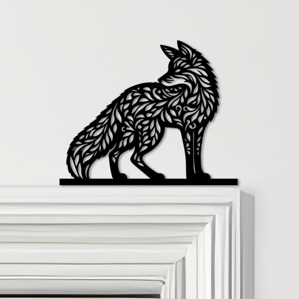 Door Topper Floral Fox Various Colours Top Of Door Frame Decorative Sign