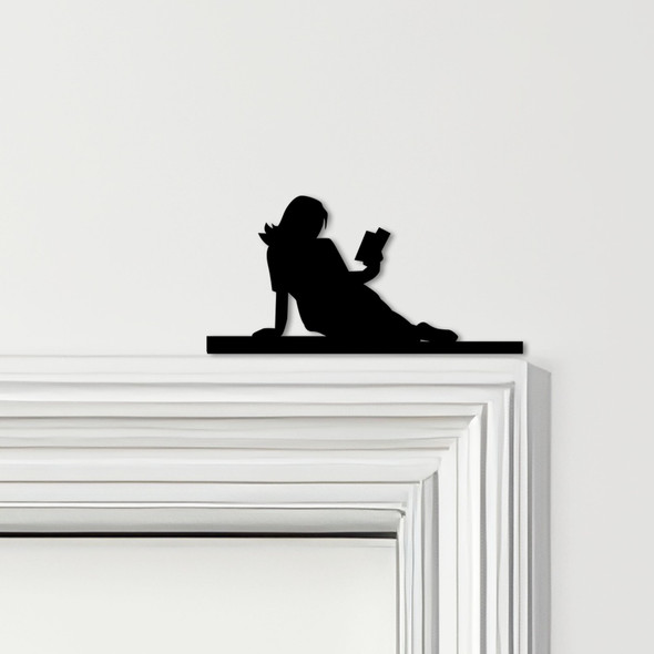 Door Topper Girl Reading Book Various Colours Top Of Door Frame Decorative Sign