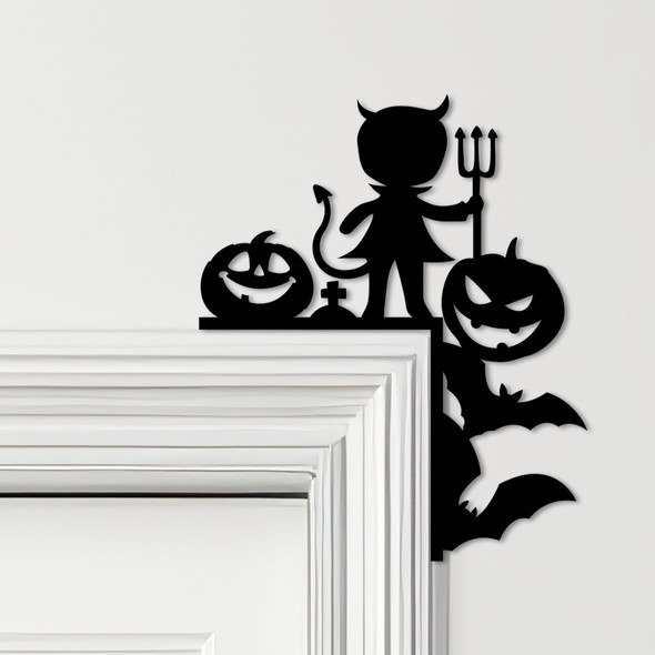 Door Topper Halloween Decor Devil Various Colours Top Of Door Frame Decor Sign