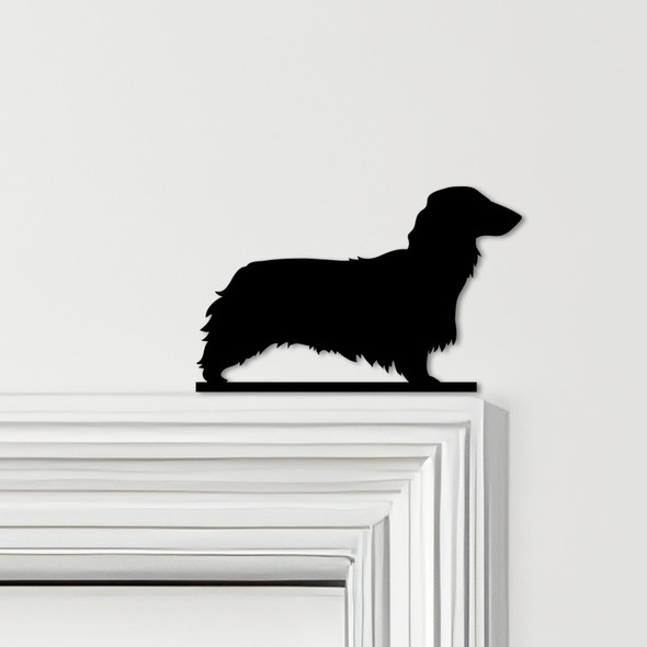 Door Topper Long-Haired Dachshund Dog Various Colours Decorative Sign