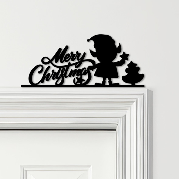 Door Topper Merry Christmas Decor Elf Various Colours Decorative Sign