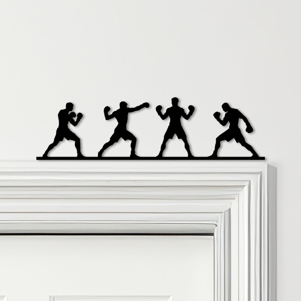Door Topper Boxer Silhouettes Boxing Various Colours Top Of Door Decorative Sign