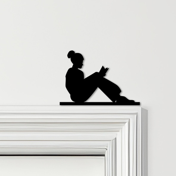 Door Topper Woman Reading Book Various Colours Top Of Door Frame Decorative Sign