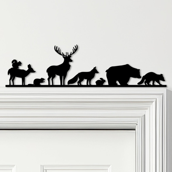 Door Topper Woodland Animals Kids Room Decor Various Colours Frame Decor Sign