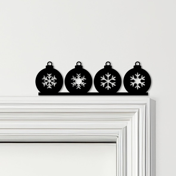 Door Topper Christmas Decor Baubles Snowflakes Various Colours Decorative Sign