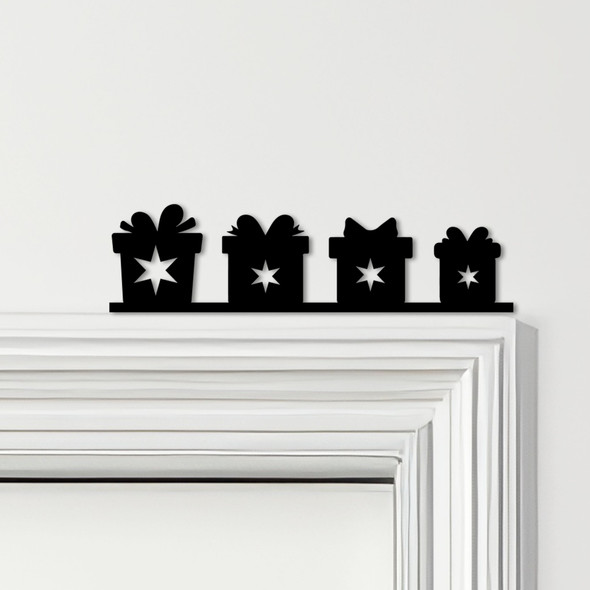 Door Topper Christmas Decor Presents Stars Various Colours Frame Decor Sign