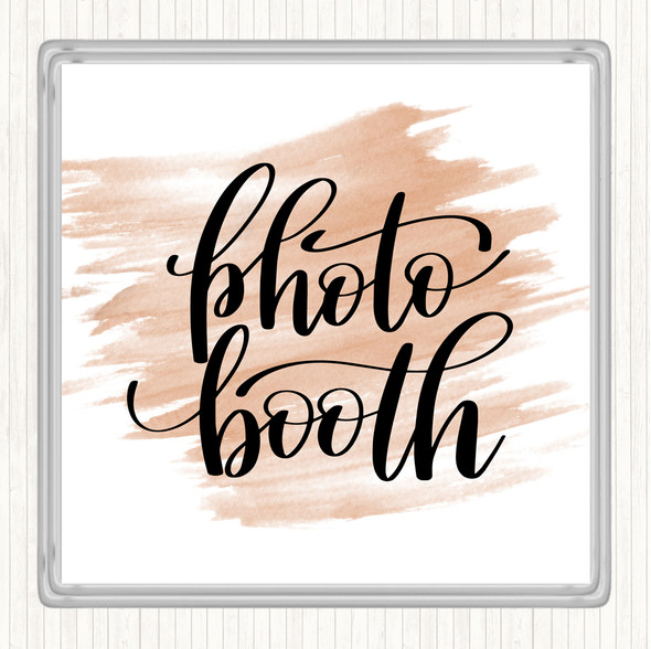Watercolour Photo Booth Quote Coaster