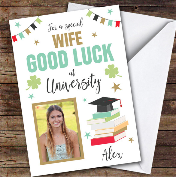 Personalised Off To University Card For Wife Photo Books Hat