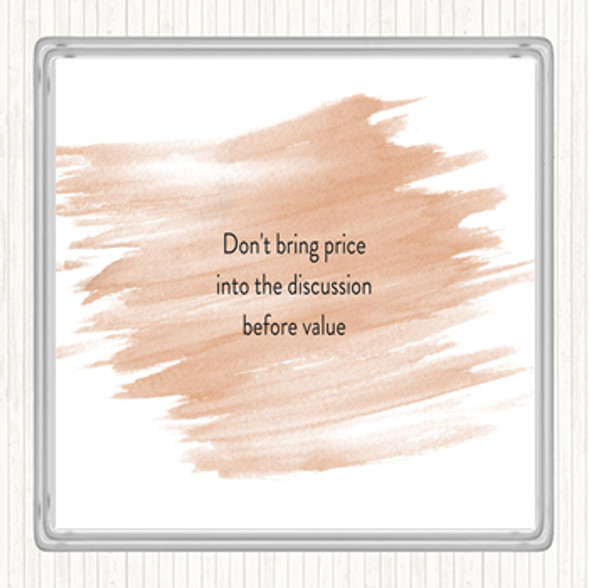 Watercolour Price Before Value Quote Coaster