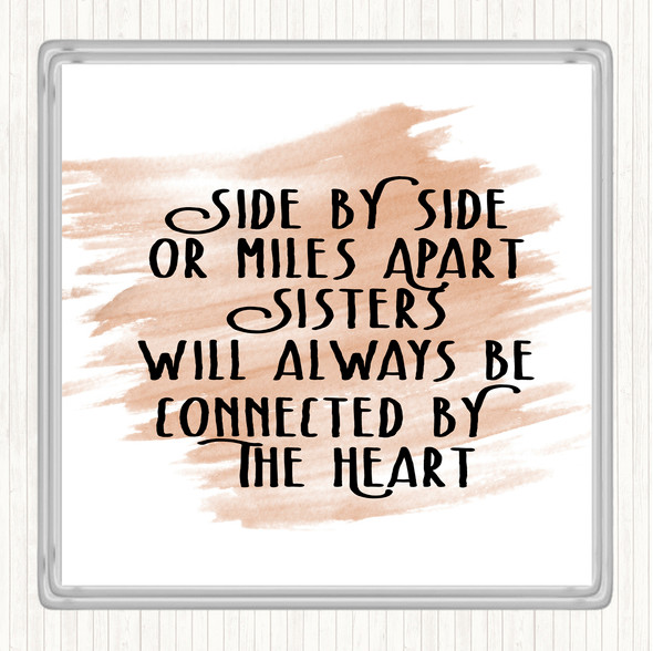 Watercolour Side By Side Quote Coaster